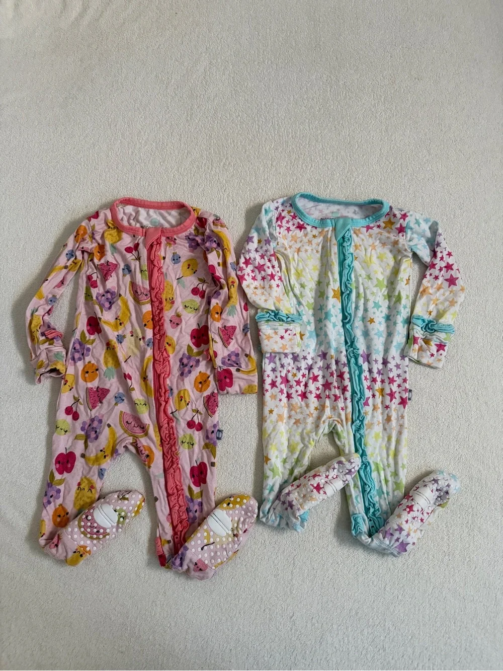 Macaron and Me bamboo footies 6-9M bundle
